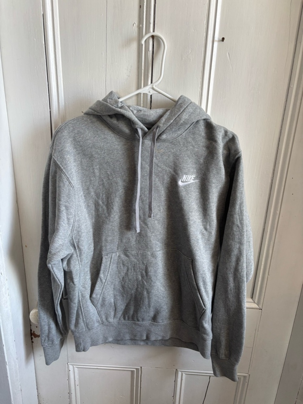 Nike Gray Pullover Hoodie with Chest Logo